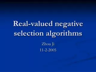 Real-valued negative selection algorithms