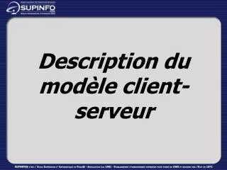 description du mod le client serveur