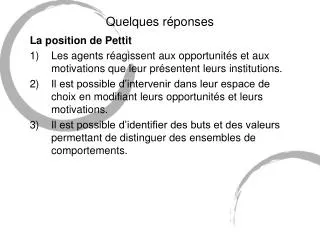 quelques r ponses
