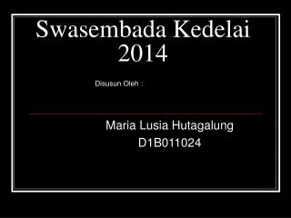 swasembada kedelai 2014
