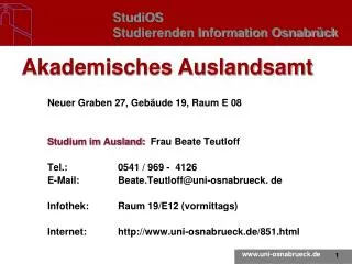 studios studierenden information osnabr ck