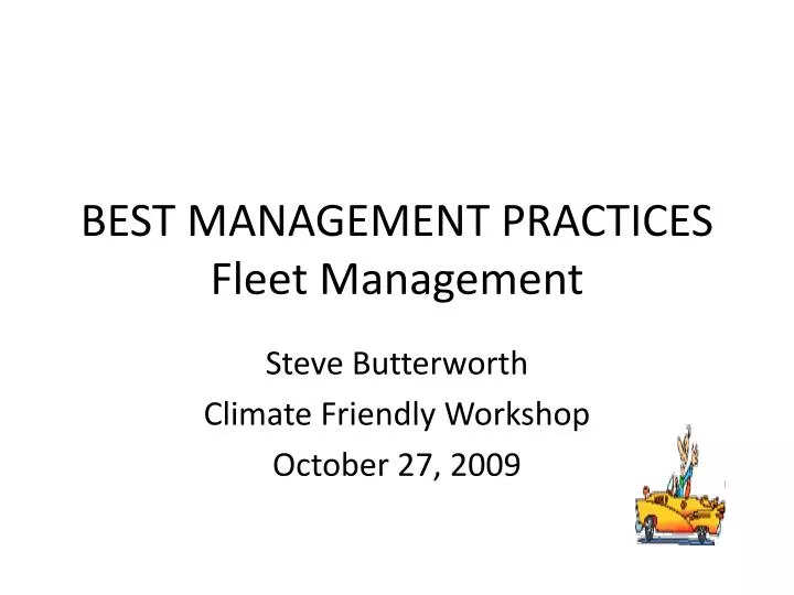 best management practices fleet management