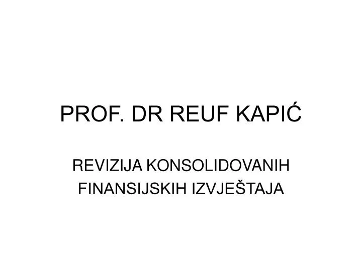 prof dr reuf kapi