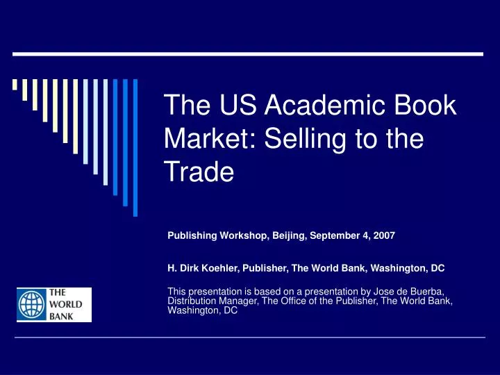 the us academic book market selling to the trade