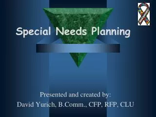 Special Needs Planning