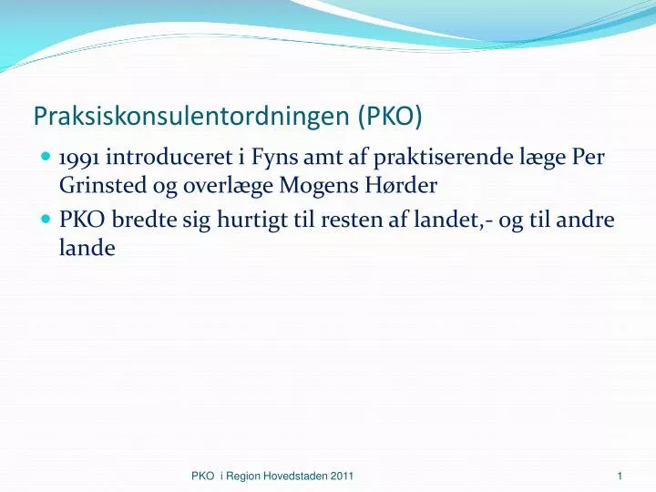 praksiskonsulentordningen pko