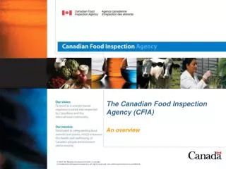 The Canadian Food Inspection Agency (CFIA) An overview