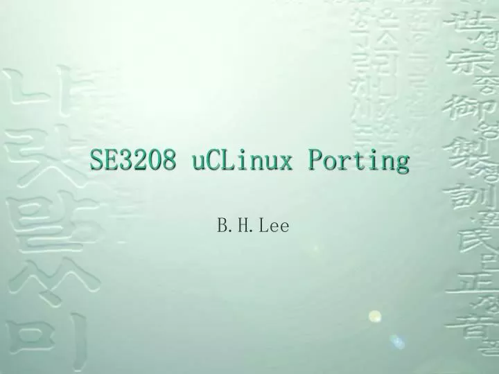 se3208 uclinux porting