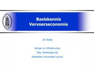 basiskennis vervoerseconomie