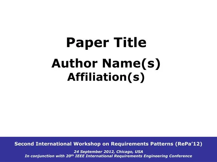 paper title author name s affiliation s