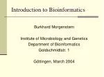 Introduction to Bioinformatics - slide 1