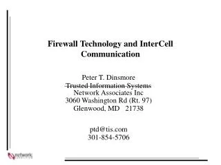 Firewall Technology and InterCell Communication