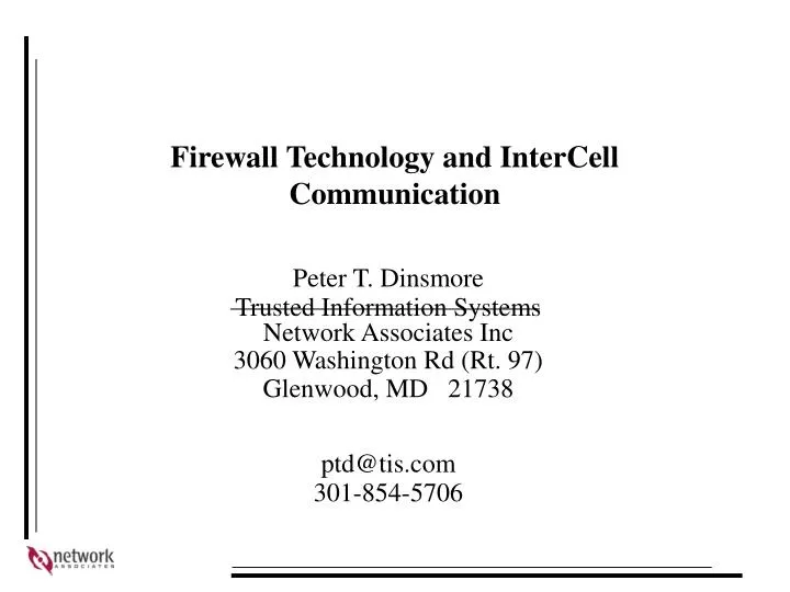 firewall technology and intercell communication