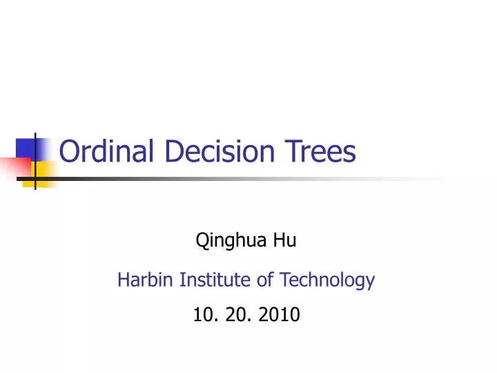 ordinal decision trees