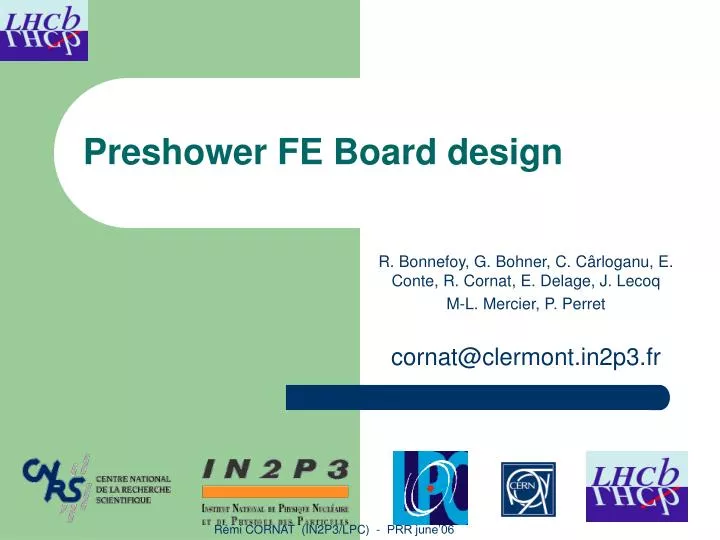 preshower fe board design