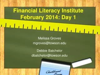 Financial Literacy Institute February 2014: Day 1