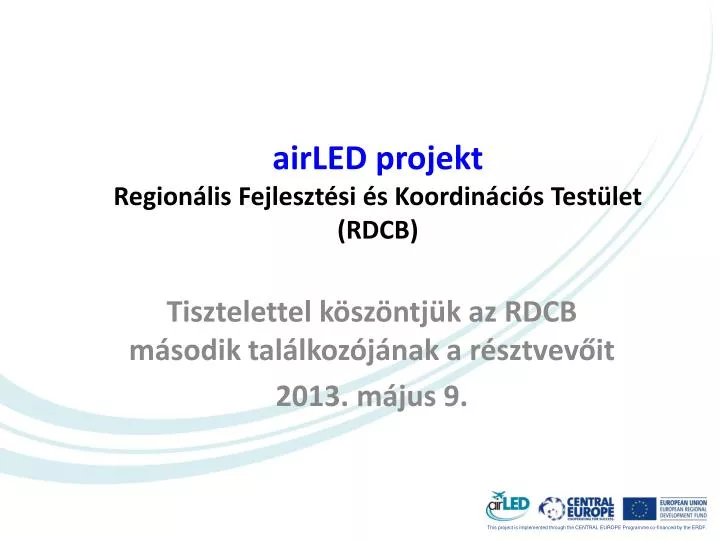 airled projekt region lis fejleszt si s koordin ci s test let rdcb