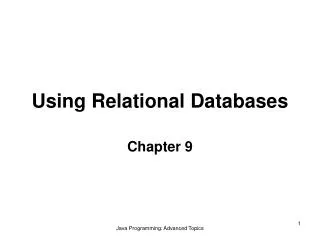 Using Relational Databases