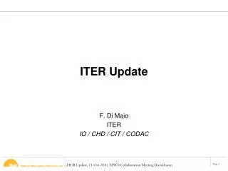 ITER Update
