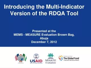 Introducing the Multi-Indicator Version of the RDQA Tool