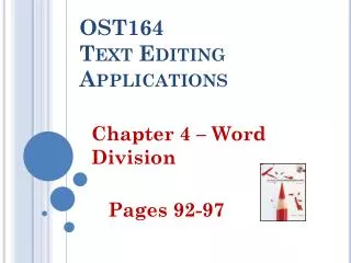 OST164 Text Editing Applications