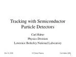 Tracking with Semiconductor Particle Detectors - slide 1