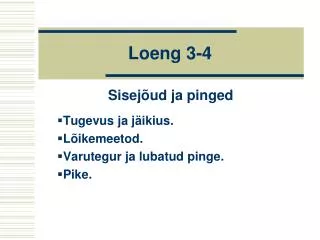 loeng 3 4