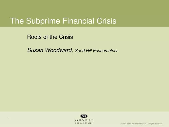the subprime financial crisis