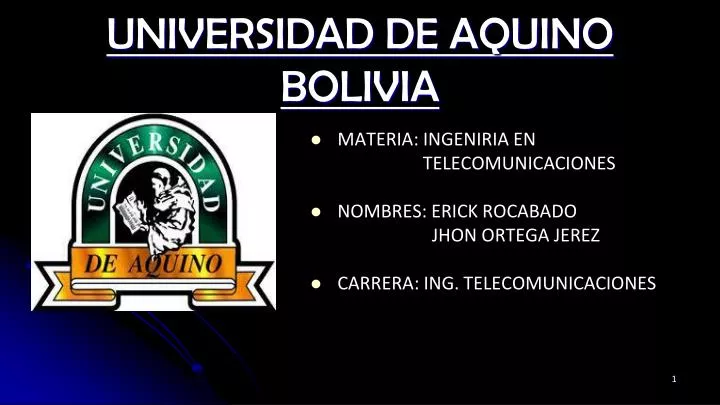universidad de aquino bolivia