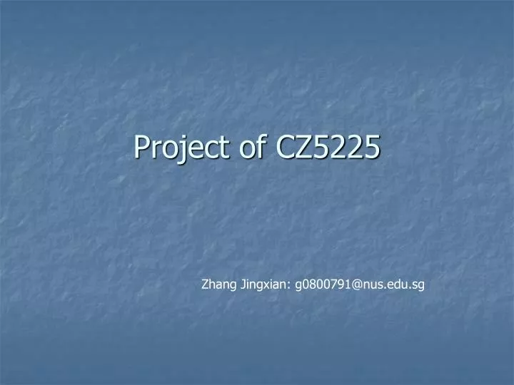 project of cz5225