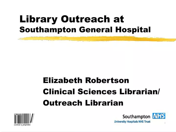 library outreach at southampton general hospital