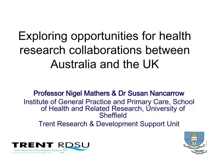exploring opportunities for health research collaborations between australia and the uk