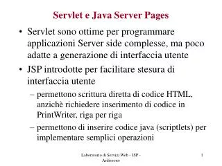 servlet e java server pages