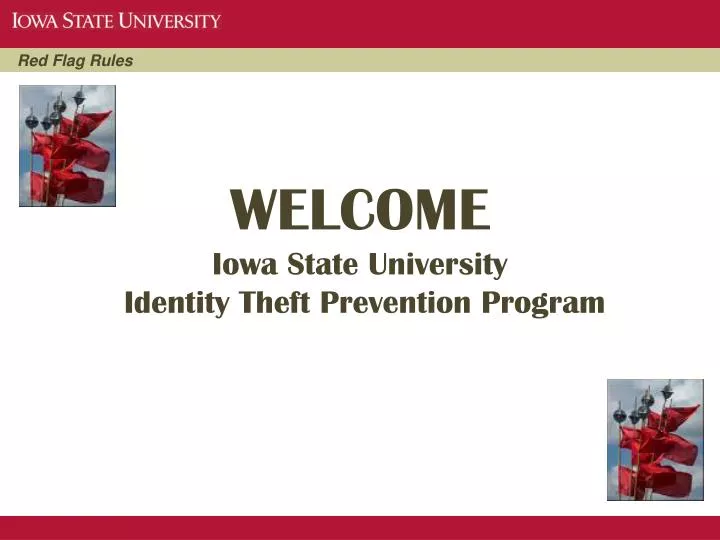 welcome iowa state university identity theft prevention program
