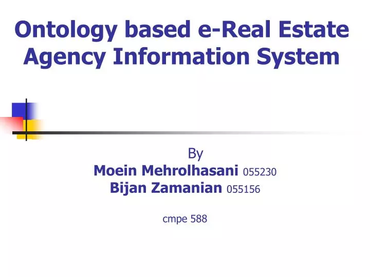 ontology based e real estate agency information system
