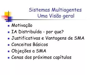sistemas multiagentes uma vis o geral