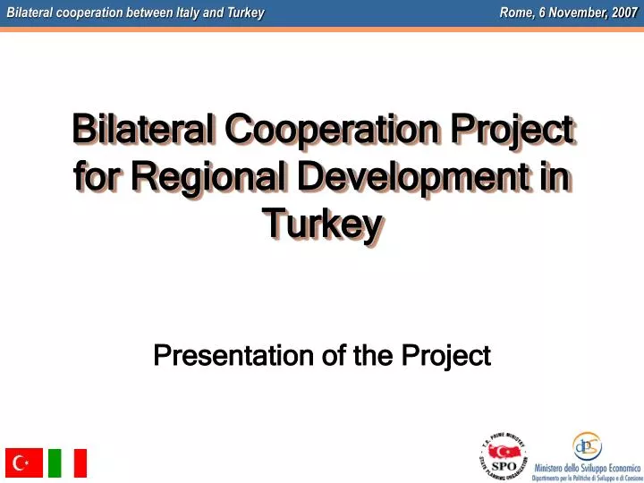 bilateral cooperation project for regional development in turkey