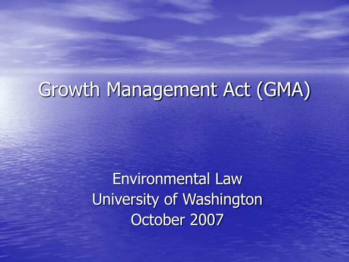 growth management act gma