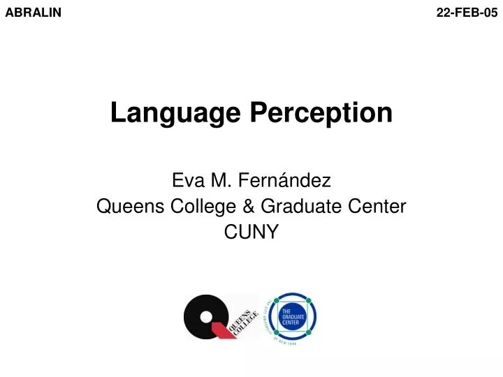 language perception