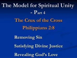 The Model for Spiritual Unity - P art 4