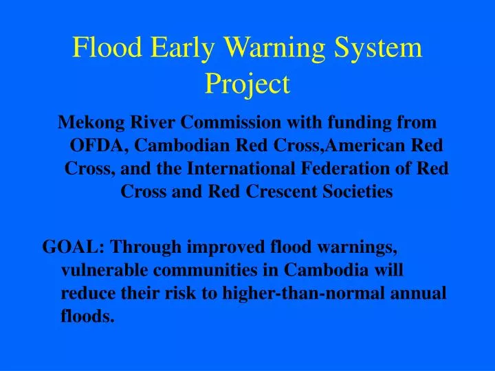flood early warning system project