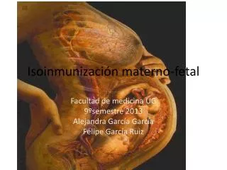 isoinmunizaci n materno fetal