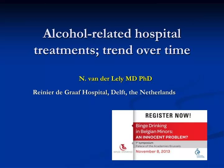 alcohol related hospital treatments trend over time
