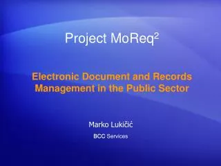 Project MoReq 2