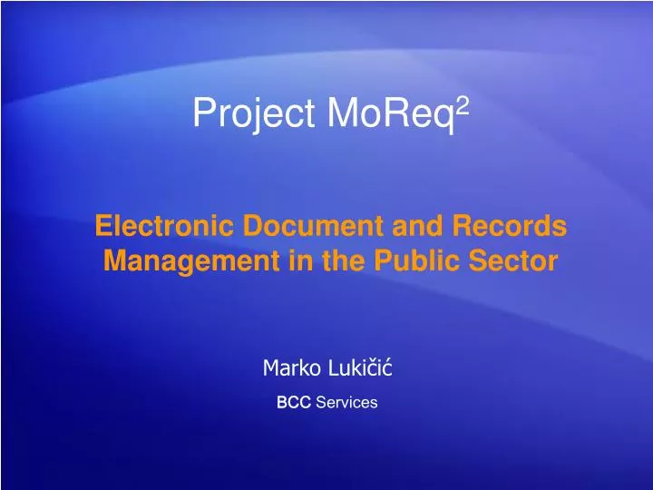 project moreq 2