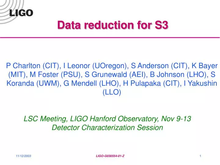 data reduction for s3