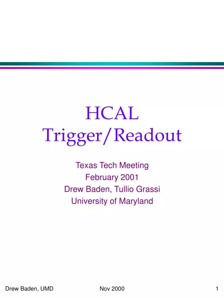 hcal trigger readout
