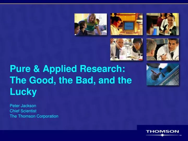 pure applied research the good the bad and the lucky
