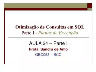 otimiza o de consultas em sql parte i planos de execu o