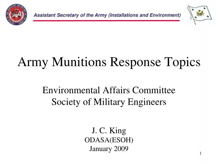 army munitions response topics environmental affairs committee society of military engineers